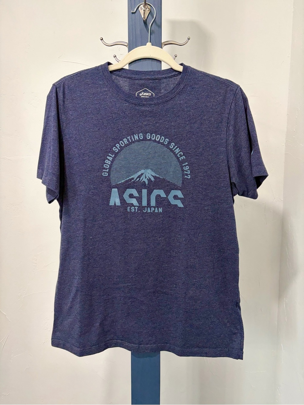 Asics Heather Blue Short-Sleeve Graphic Tee